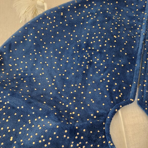 Wondershop - gold and navy blue mini tree skirt with tassels - Picture 7 of 11